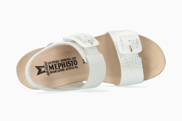 Women's sandals white platform cork Lissia Mephisto