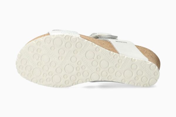 Women's sandals white platform cork Lissia Mephisto