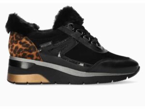 Estella-black-leopard-woman-sneakers-with-furr-Mephisto