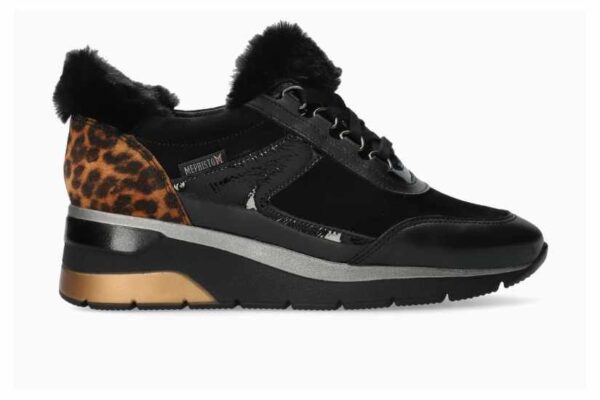 Estella-black-leopard-woman-sneakers-with-furr-Mephisto