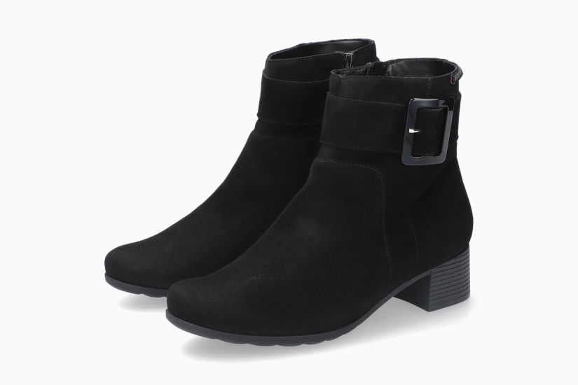Mephisto Gianina womens black suede ankle boots-5143176